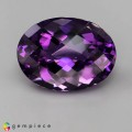 Natural Amethyst 29.46 Carats Purple Oval Checker 24x18 mm Loose Gemstone - Image 1