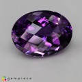 Natural Amethyst 29.46 Carats Purple Oval Checker 24x18 mm Loose Gemstone - Image 7