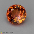 Natural Spessartite garnet 1.89 Carats Mandarin Orange Round 7x4 mm Loose Gemstone - Image 3
