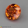 Natural Spessartite garnet 1.89 Carats Mandarin Orange Round 7x4 mm Loose Gemstone - Image 2