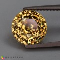 Natural Zircon 4.97 Carats Golden Yellow Round 9x6 mm Loose Gemstone - Image 1