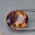 Natural Ametrine 43.57 Carats Purple To Golden Yellow Oval 25x14 mm Loose Gemstone - Image 1