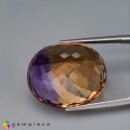 Natural Ametrine 43.57 Carats Purple To Golden Yellow Oval 25x14 mm Loose Gemstone - Image 5