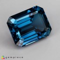Natural Topaz 32.76 Carats London Blue Emerald 20x16 mm Loose Gemstone - Image 5