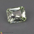 Natural Montebrasite 1.34 Carats Light Green Yellow Emerald Cut 7x6 mm Loose Gemstone - Image 1
