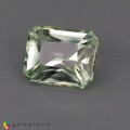 Natural Montebrasite 1.34 Carats Light Green Yellow Emerald Cut 7x6 mm Loose Gemstone - Image 2
