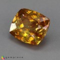 Natural Sphalerite 8.41 Carats Golden Yellow with Red Stripes Cushion 11x10 mm Loose Gemstone - Image 2