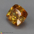 Natural Sphalerite 8.41 Carats Golden Yellow with Red Stripes Cushion 11x10 mm Loose Gemstone - Image 3