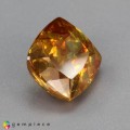 Natural Sphalerite 8.41 Carats Golden Yellow with Red Stripes Cushion 11x10 mm Loose Gemstone - Image 5