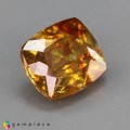 Natural Sphalerite 8.41 Carats Golden Yellow with Red Stripes Cushion 11x10 mm Loose Gemstone - Image 6