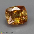 Natural Sphalerite 8.41 Carats Golden Yellow with Red Stripes Cushion 11x10 mm Loose Gemstone - Image 7