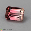 Natural Tourmaline 1.44 Carats Pink to Champagne Emerald Cut 7x5 mm Loose Gemstone - Image 2