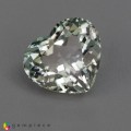 Natural Tourmaline 2.24 Carats Very Light Green Heart  9x8 mm Loose Gemstone - Image 2