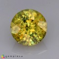 Natural Sphene 2.40 Carats Greenish Yellow Round 8x5 mm Loose Gemstone - Image 1