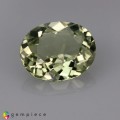 Natural Amblygonite 1.12 Carats Yellowish Green Oval 8x7 mm Loose Gemstone - Image 1