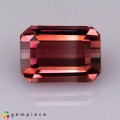 Natural Tourmaline 2.81 Carats Pink to Champagne Emerald Cut 9x6 mm Loose Gemstone - Image 1