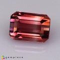Natural Tourmaline 2.81 Carats Pink to Champagne Emerald Cut 9x6 mm Loose Gemstone - Image 2