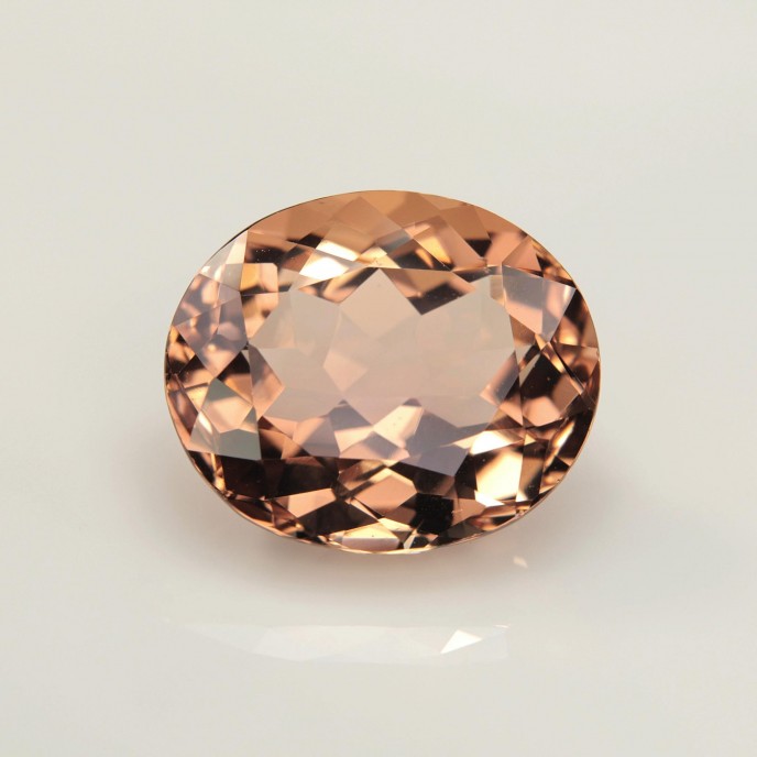 Natural Beryl 14.49 Carats Vivid Peach Orange Oval 17x15 mm Loose Gemstone - Image 1