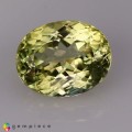 Natural Montebrasite 2.99 Carats Yellowish Green Oval 9x8 mm Loose Gemstone - Image 1