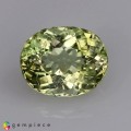 Natural Amblygonite 2.12 Carats Yellowish Green Oval 9x7 mm Loose Gemstone - Image 1