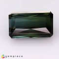 Natural Bi-color tourmaline 10.17 Carats Intense Green to Steel Green Emerald 15x9 mm Loose Gemstone - Image 1