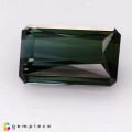 Natural Bi-color tourmaline 10.17 Carats Intense Green to Steel Green Emerald 15x9 mm Loose Gemstone - Image 2