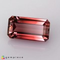 Natural Bi-color tourmaline 3.76 Carats Pink to Champagne Emerald Cut 11x6 mm Loose Gemstone - Image 2
