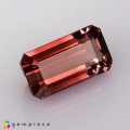 Natural Bi-color tourmaline 3.76 Carats Pink to Champagne Emerald Cut 11x6 mm Loose Gemstone - Image 1