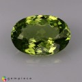 Natural Peridot 4.09 Carats Greenish Yellow Oval 12x9 mm Loose Gemstone - Image 1