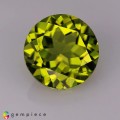Natural Peridot 4.48 Carats Green Round 10x6 mm Loose Gemstone - Image 1