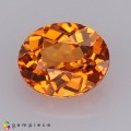 Natural Spessartite garnet 1.28 Carats Mandarin Orange Oval 7x6 mm Loose Gemstone - Image 1