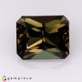 Natural Kornerupine 2.50 Carats Honey Green Emerald 9x7 mm Loose Gemstone - Image 1
