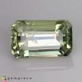 Natural Amblygonite 2.14 Carats Yellowish Green Emerald 9x6 mm Loose Gemstone - Image 1