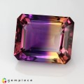 Natural Ametrine 32.36 Carats Purple To Golden Yellow Emerald Cut 21x17 mm Loose Gemstone - Image 2