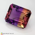 Natural Ametrine 32.36 Carats Purple To Golden Yellow Emerald Cut 21x17 mm Loose Gemstone - Image 3