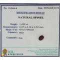 Natural Spinel 1.45 Carats Vivid Red Oval 8x6 mm Loose Gemstone - Image 2