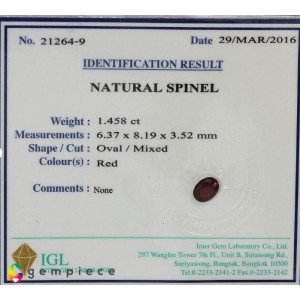 spinel  1.45cts - 8x6mm