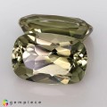 Natural Diaspore pair 3.95 Carats Pastel Yellow Green to Salmon Brown Cushion 9x6 mm Loose Gemstone - Image 2