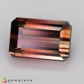 Natural Tourmaline 3.54 Carats Pink to Champagne Emerald 10x6 mm Loose Gemstone - Image 2
