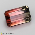 Natural Tourmaline 3.54 Carats Pink to Champagne Emerald 10x6 mm Loose Gemstone - Image 1