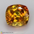 Natural Sphalerite 5.91 Carats Golden Yellow With Orange Flashes Cushion 9x7 mm Loose Gemstone - Image 1