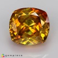 Natural Sphalerite 5.91 Carats Golden Yellow With Orange Flashes Cushion 9x7 mm Loose Gemstone - Image 2