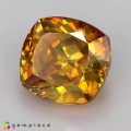 Natural Sphalerite 5.91 Carats Golden Yellow With Orange Flashes Cushion 9x7 mm Loose Gemstone - Image 3