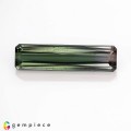 Natural Tourmaline 9.60 Carats Green to Light Pink Emerald Cut 25x7 mm Loose Gemstone - Image 1