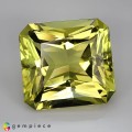 Natural Prasiolite 47.37 Carats Lemon yellow Emerald Radiant 24x23 mm Loose Gemstone - Image 7