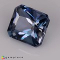 Natural Apatite 2.63 Carats Steel Blue Emerald Cut 8x7 mm Loose Gemstone - Image 3