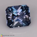 Natural Apatite 2.63 Carats Steel Blue Emerald Cut 8x7 mm Loose Gemstone - Image 1