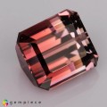 Natural Tourmaline 1.54 Carats Pink to Champagne Emerald Cut 7x6 mm Loose Gemstone - Image 1