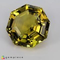 Natural Prasiolite 48.45 Carats Lemon yellow Step Octagon 26x15 mm Loose Gemstone - Image 2