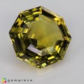 Natural Prasiolite 48.45 Carats Lemon yellow Step Octagon 26x15 mm Loose Gemstone - Image 1
